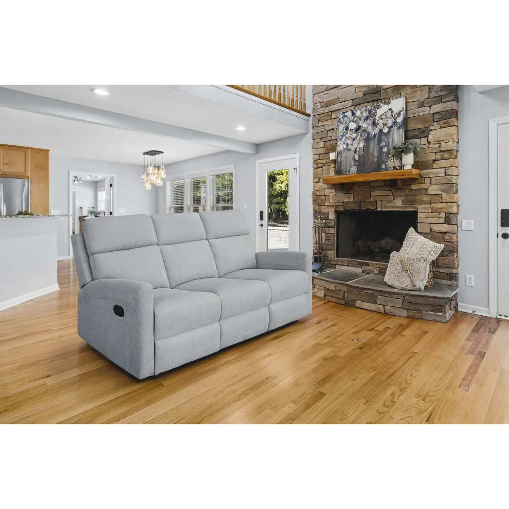 [TENS129] TEN SOFA 3 SEATS 2 MANUAL RELAX XNR6 C/LIGHT GRAY