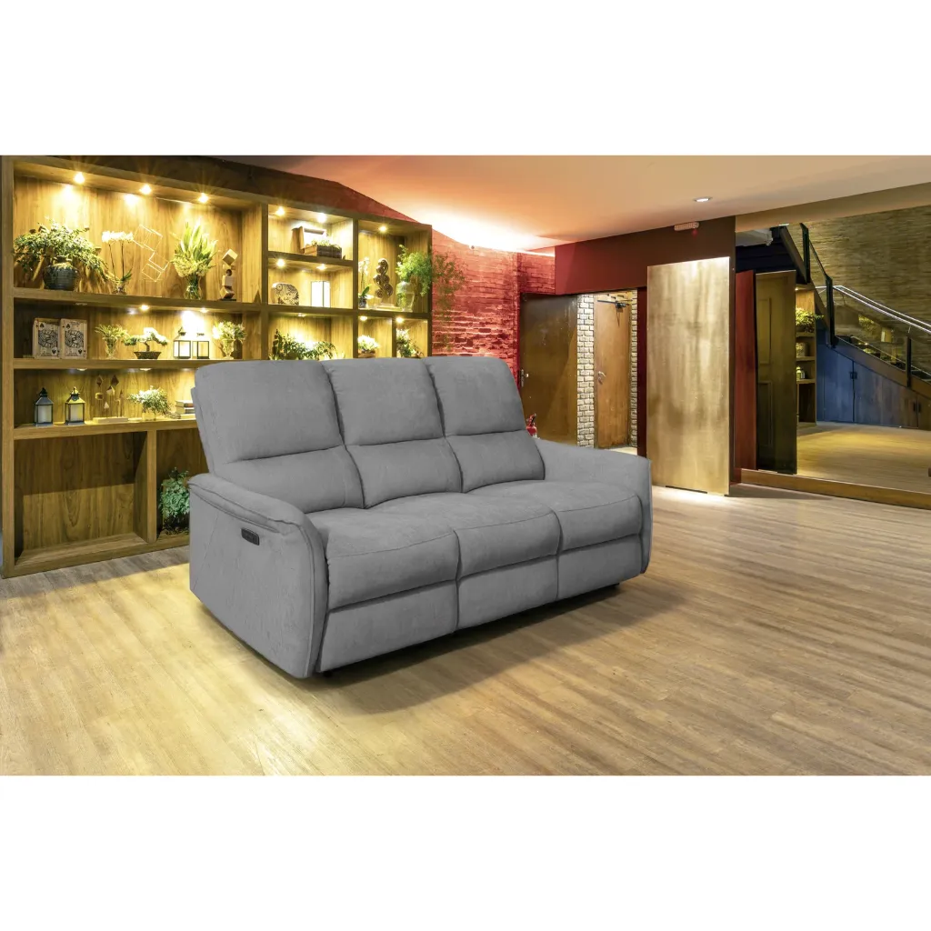 [DENI158] DENIS SOFA 3 PL. 2 RELAX  (Gris)