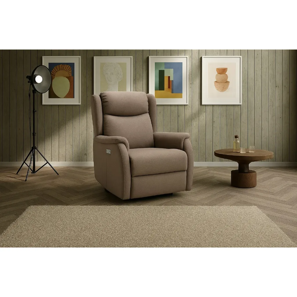 [FRAN267] FRANCIA BUTACA RELAX POWER LIFE 2 MOTORES  (Button Panel, Beige)