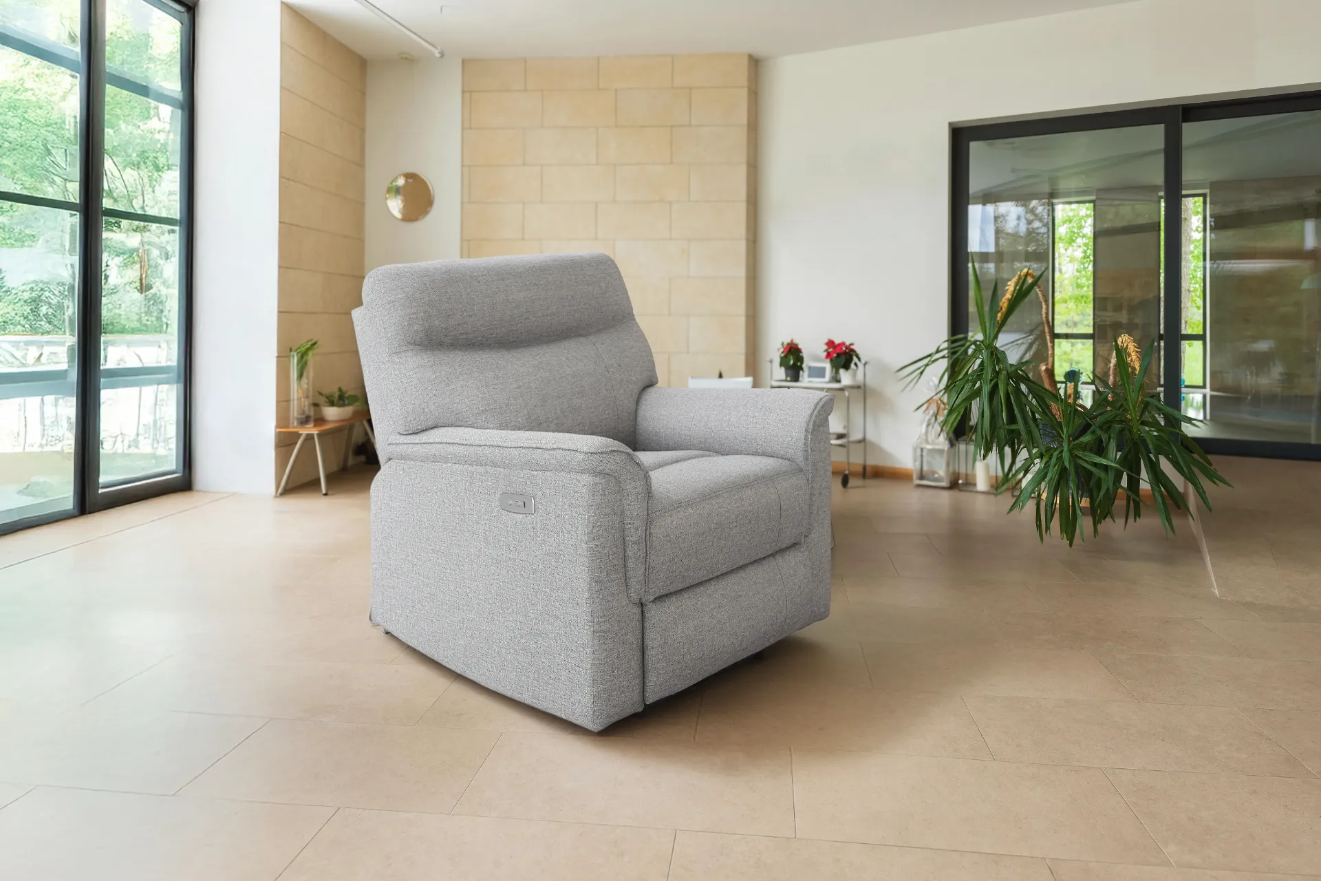 [LUKB095] FAUTEUIL LUK RELAX ÉLECTRIQUE TAP. GRIS